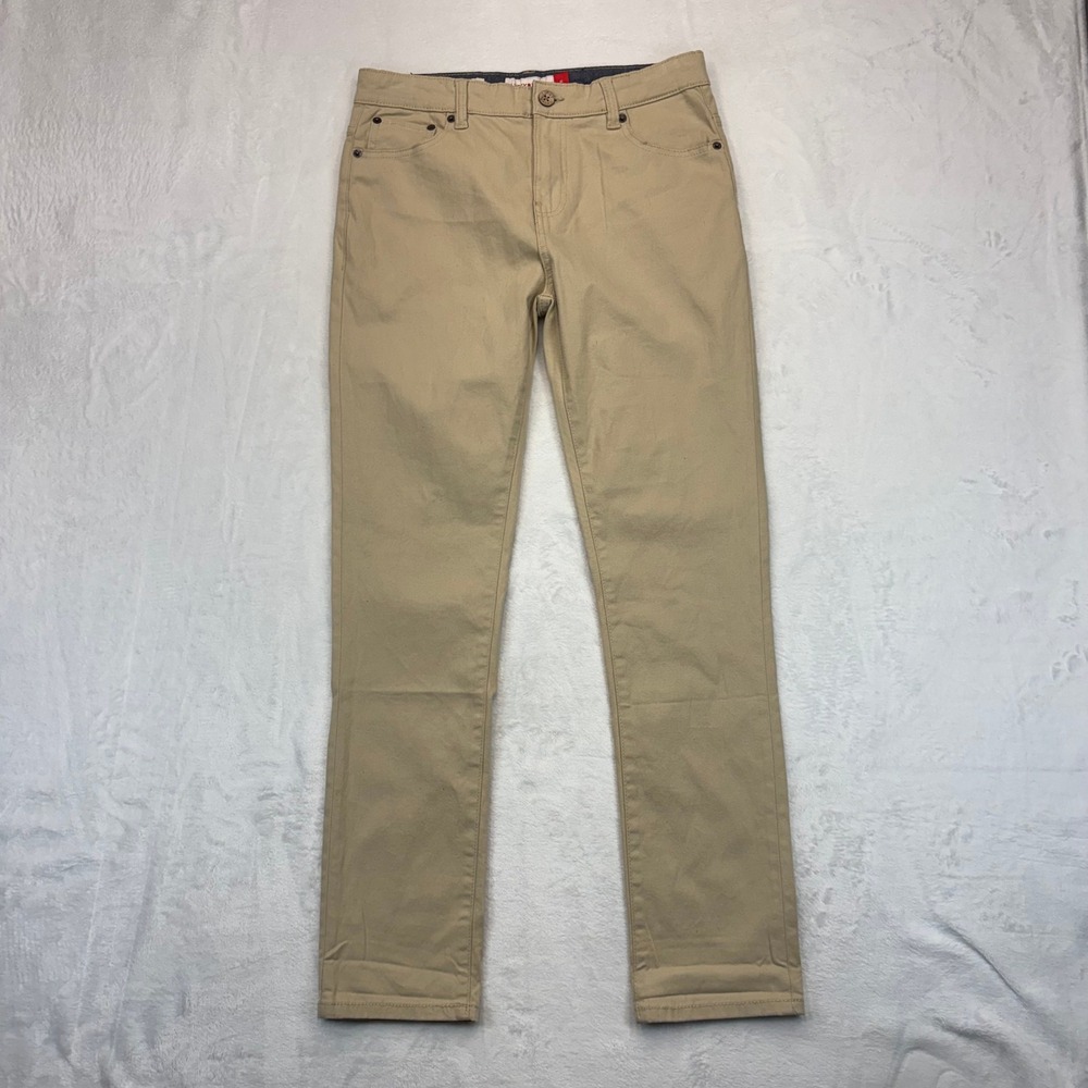 Lucky Brand Boys Skinny Stretch Khaki Pants Tan Size 16